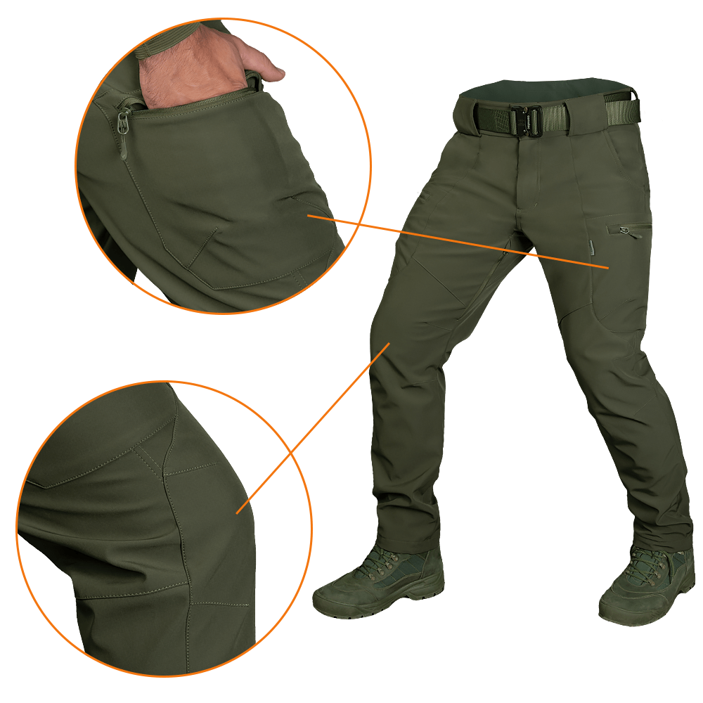 SoftShell Vent Pants Olive