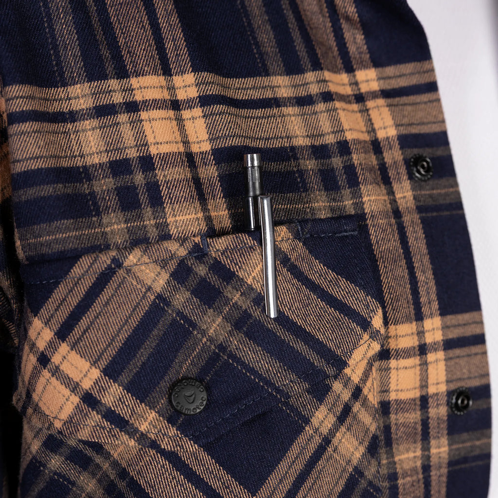 "Bureviy" Shirt Orange/Navy
