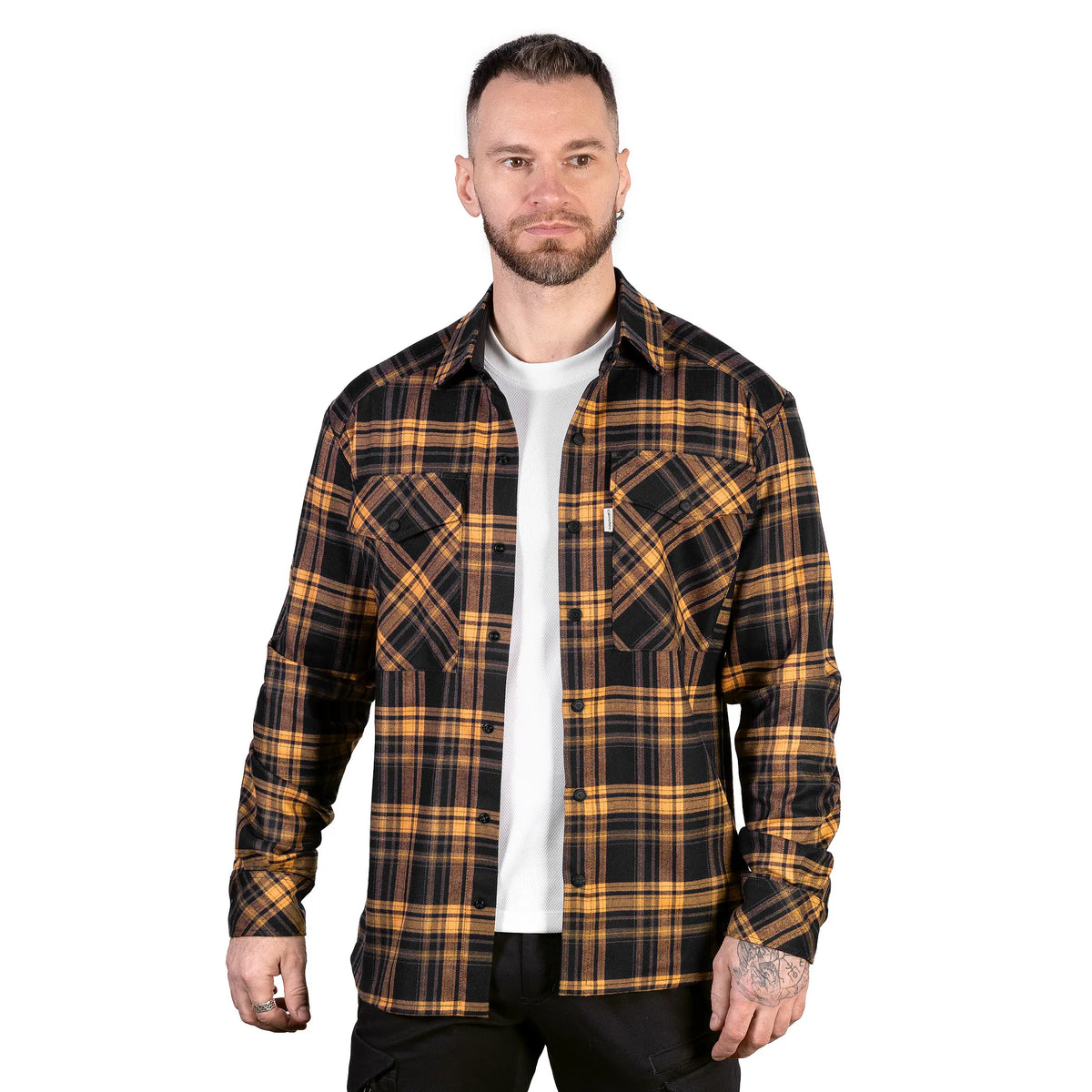 "Bureviy" Shirt Orange/Black