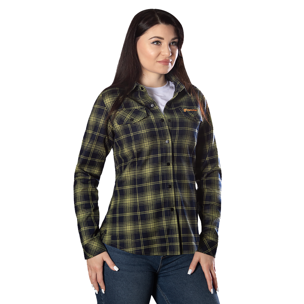 Pani Shirt "Bureviy" (Logo Orange) Lime Green/Navy