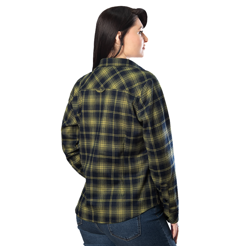 Pani Shirt "Bureviy" (Logo Tan) Lime Green/Navy