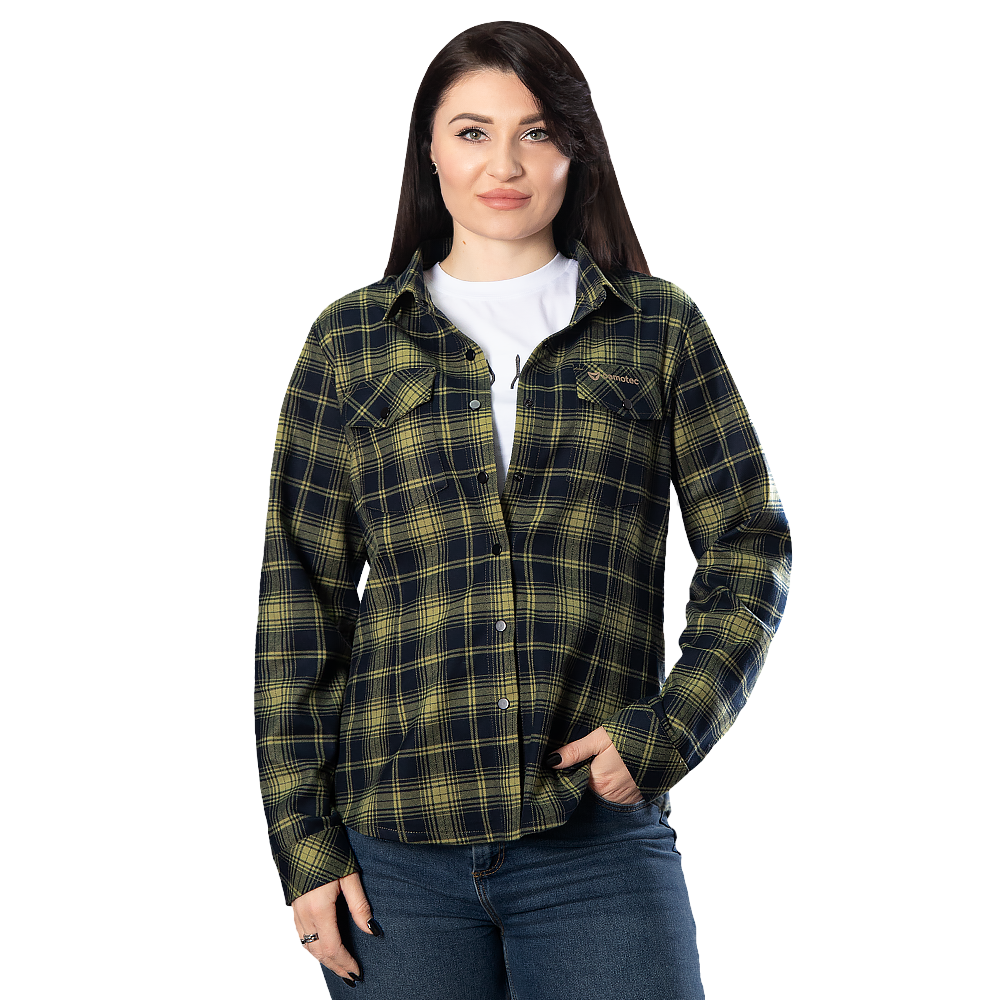 Pani Shirt "Bureviy" (Logo Tan) Lime Green/Navy