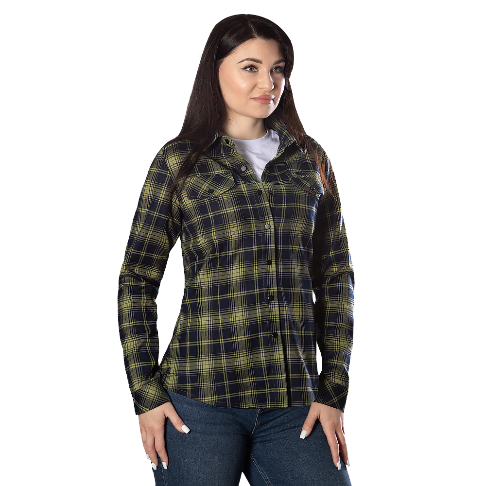 Pani Shirt "Bureviy" (Logo Tan) Lime Green/Navy