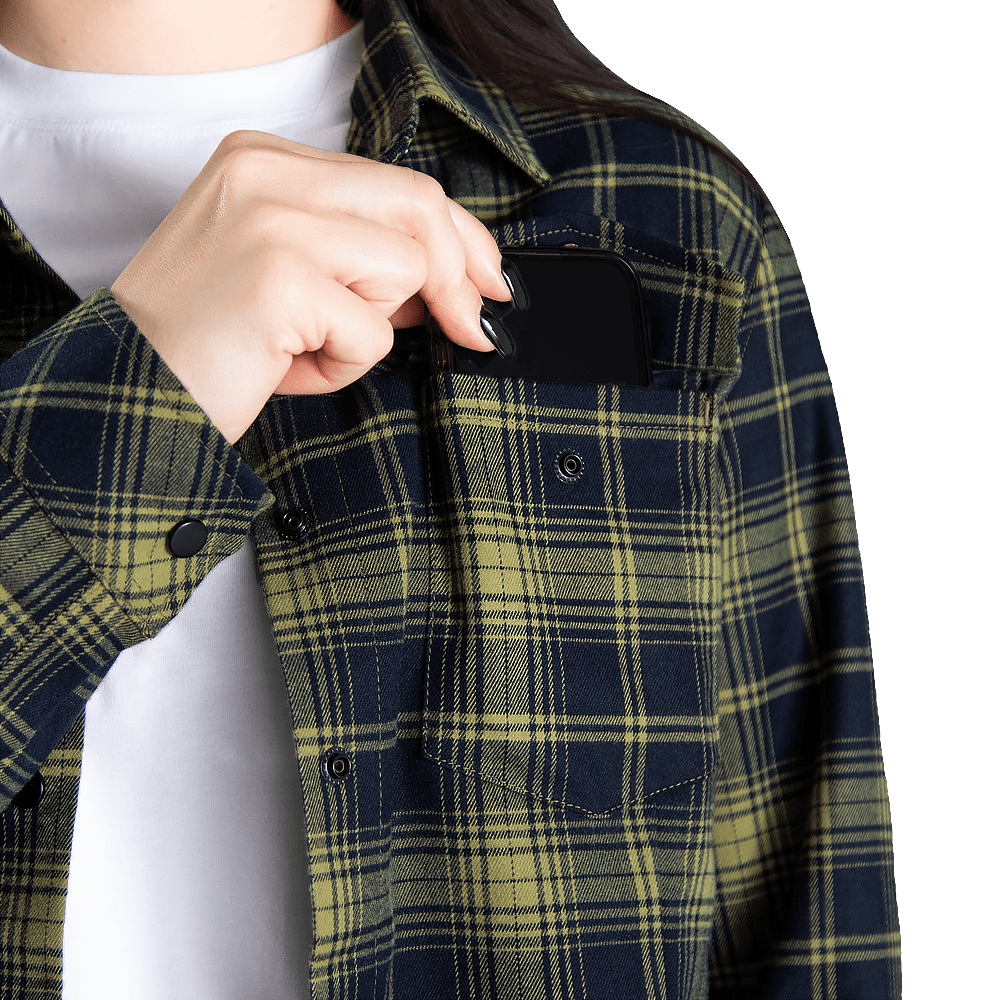 Pani Shirt "Bureviy" (Logo Tan) Lime Green/Navy