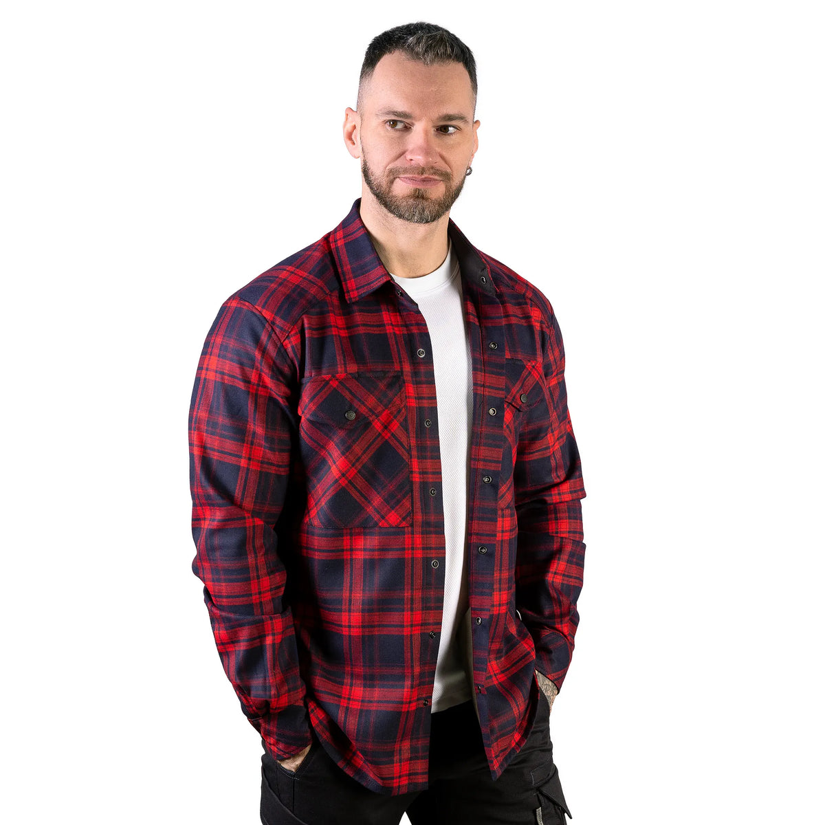 "Bureviy" Shirt Red/Navy