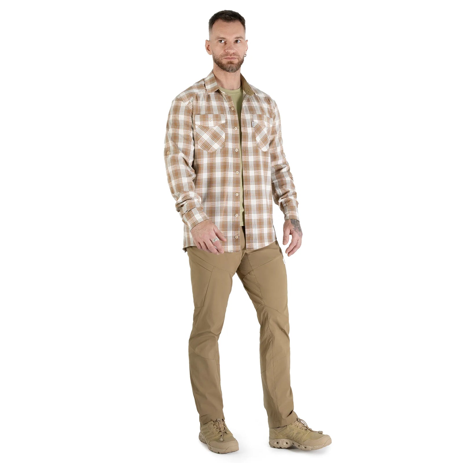 "Legit" Shirt Sand/White