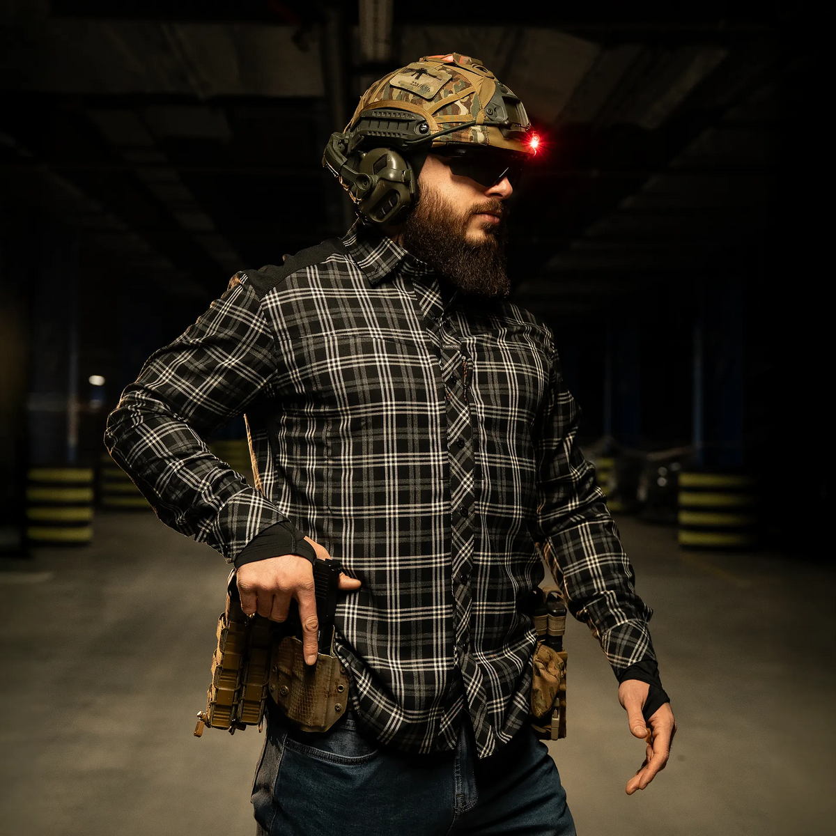 Tactical "Typhoon" Shirt Black/White