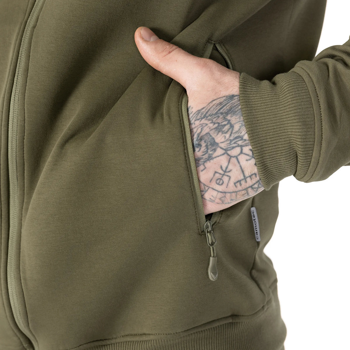 FitPro Zip ShapeKnit Sports Jacket Olive