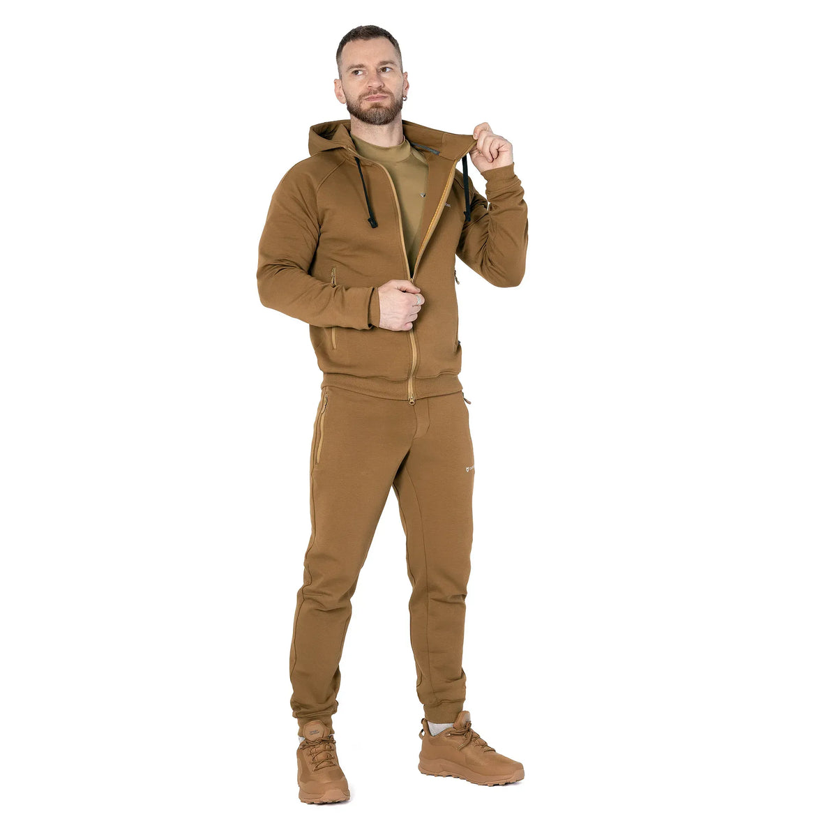 FitPro Zip ShapeKnit Sports Sweater Coyote