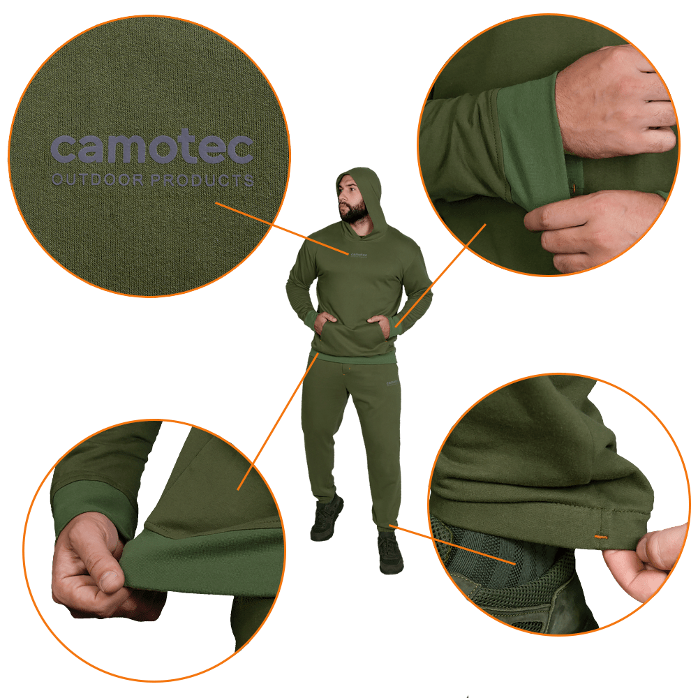 Basic Hood Tracksuit Olive