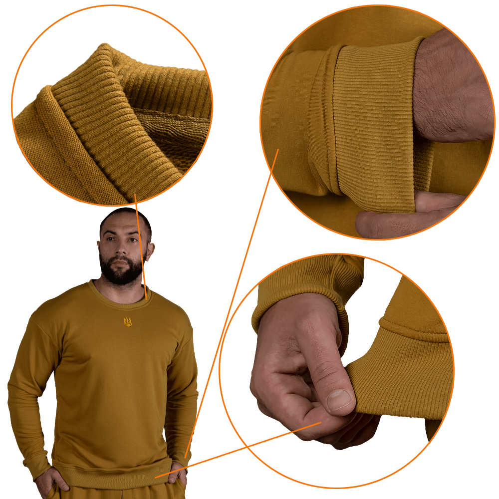Basic 2.0 Sweatshirt Coyote (golden trident)